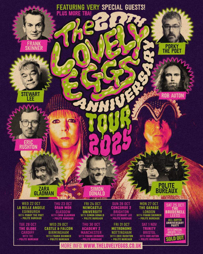 The Lovely Eggs Announce 20th Anniversary UK Tour Line Up 
