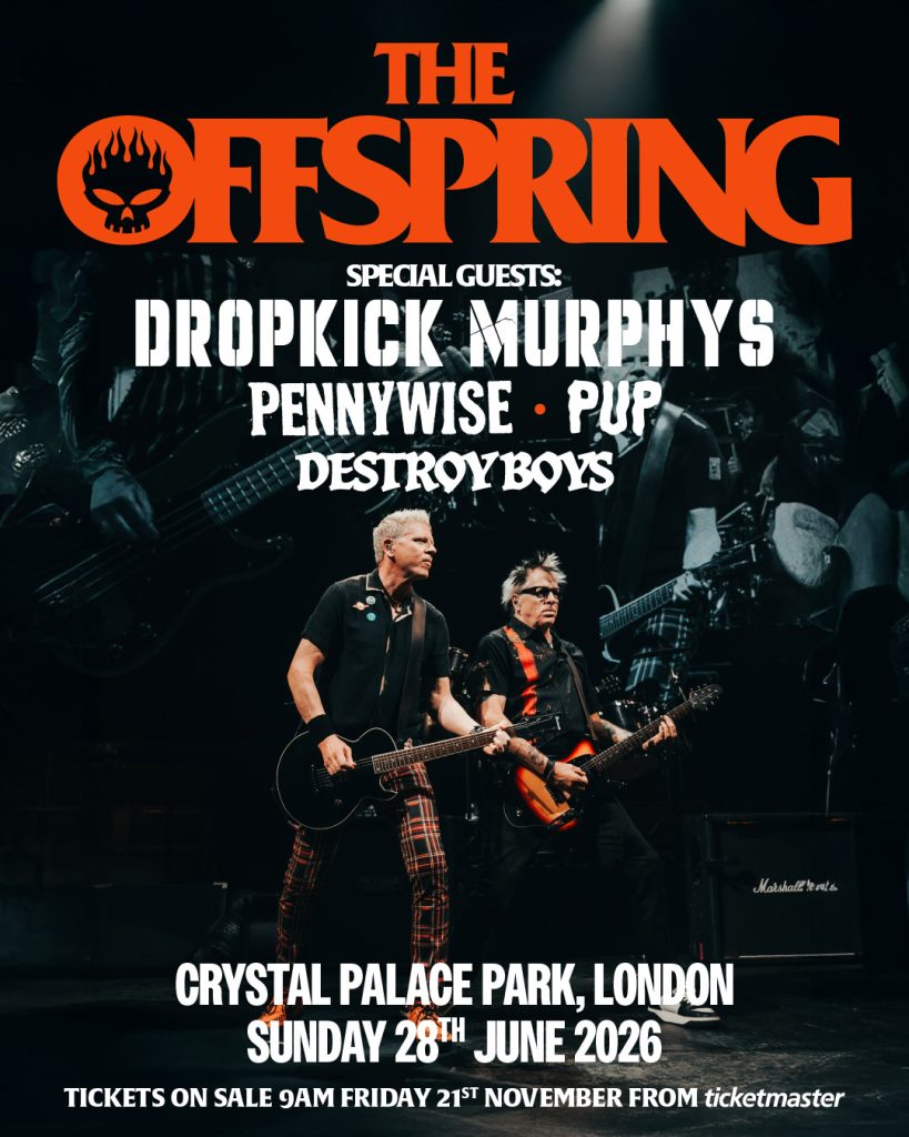 The Offspring Announce Crystal Palace Park UK Show For Summer 2026 