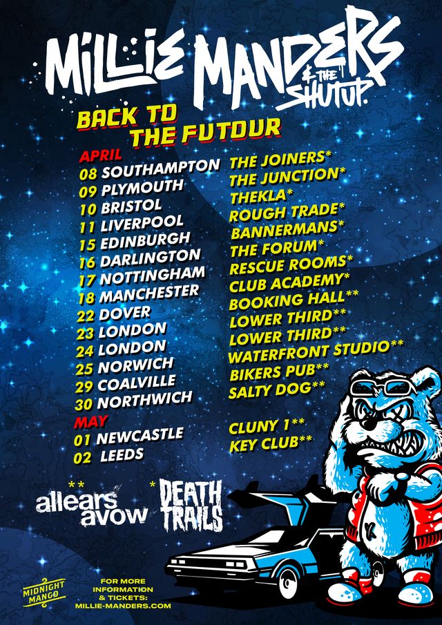 Millie Manders & The Shutup Commence UK “Back To the FuTour” 